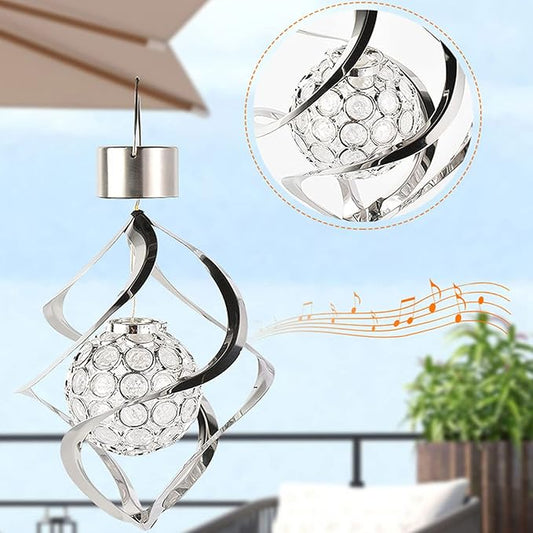 Outdoor Hanging Solar Lights, Waterproof Solar Powered Decorative Landscape Lanterns with 7 Color Auto-Changing for Garden Walkway Patio Yard Solar Wind Chime Lights,1 Pack