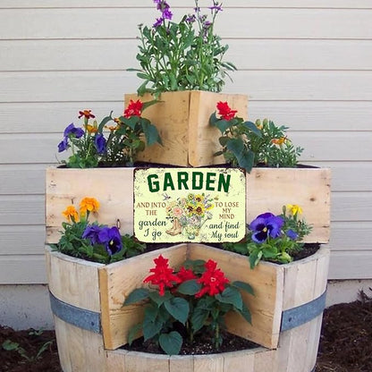 Metal Garden Decor - Unique Gardening Gifts for Women, Funny Garden Signs for Outdoor, Patio, Yard Decoration, 12" x 8" - Perfect Housewarming Gift for Mothers, Grandmas, and Plant Lovers