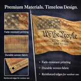 US 250 Flag – 250th Anniversary USA Double Sided 3-Ply Outdoor Flag, We The People 1776-2026 Patriotic Yard & House Banner for 4th of July (6, 2X3)