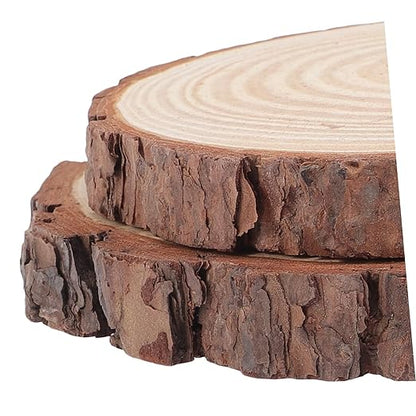 VICASKY 2pcs Wooden Garden Stepping Stones Outdoor Pathway Decor Lightweight Durable Wood Logs for Lawn Patio Walkway Landscaping