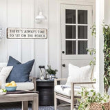 Funny Porch Sign Farmhouse Outdoor Wall Decor There's Always Time To Sit On The Porch Sign Vintage Welcome Metal Tin Signs for Front Porch Decor 4x16 Inch