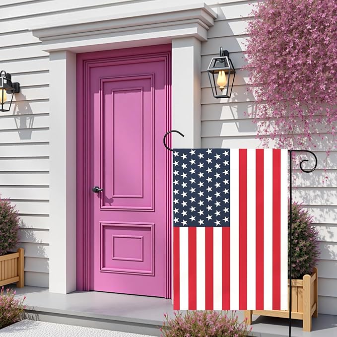 American Flag Garden Flag Patriotic Yard Flags for Everyday and Holiday Celebration Durable for Independence Day Memorial Day Veterans Day 4th of July or All Year Long House Banner 12x18 Inch