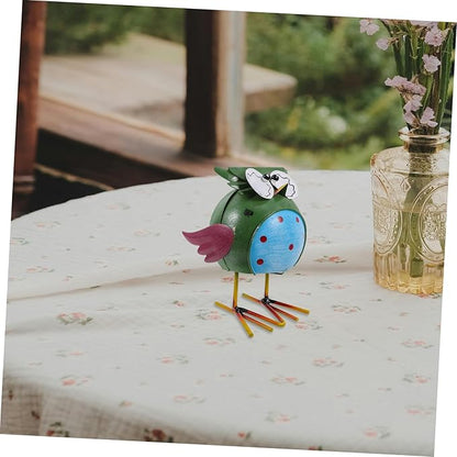 Owl Ornaments Animal Figurine Iron Garden Statue Desktop Ornament Bird Decor Outdoor Decor