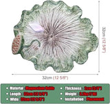 Garden Stepping Stone 5 Pcs Lotus Leaf Garden Path Stones Outdoor Decorative 3D Stepping Stone Patio Yard Ornaments