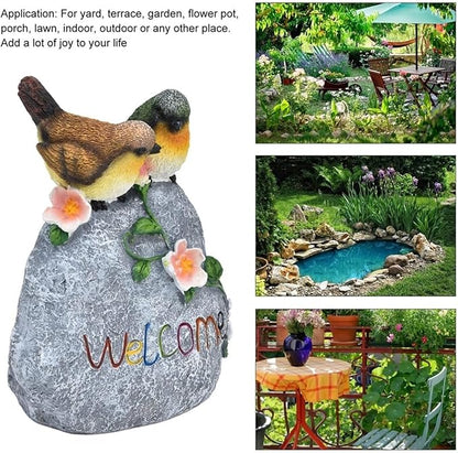 Garden Decor Welcome Bird Statue Garden Stone Outdoor Gardening Gifts