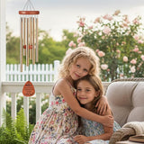 Niece Gifts Wind Chimes - Waterproof Golden Windchimes Decor with Greeting Card Indoor Outdoor Garden Patio Yard Balcony Home Hanging Christmas New Year Birthday Gift for Nieces from Aunt