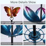 hogardeck Large Wind Spinners Outdoor, 77.6" Metal Butterfly Tulip Wind Spinner with Heavy-Duty Stakes, Multi-Color 360° Rotating Wind Sculptures Kinetic Yard Art for Home Garden Lawn Patio Decor