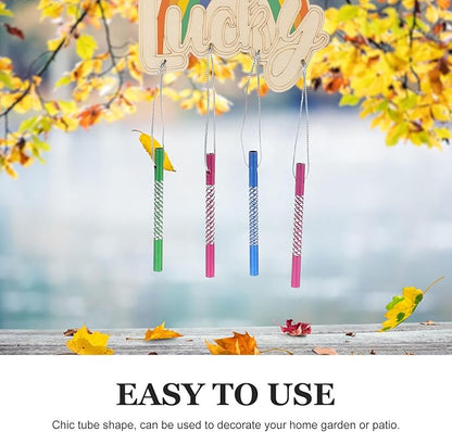 150 Pieces Wind Chime Tubes for Crafts, Aluminum Wind Chime Empty Tubes Supplies Parts Kit for DIY Making, 3.1inch (5 Color)