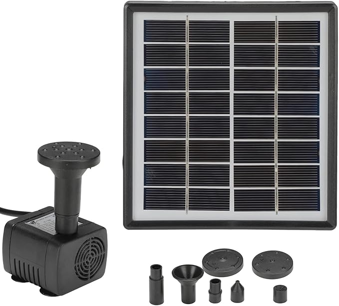 ZJchao Solar, Efficiency Panel Solar Fountain For Bird Bath Fountain Bird Bath Panel Kit For Outdoor Small Pond, Patio Garden and Fish Box