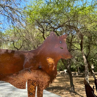 Generic Handmade Metal Rusted Coyote - Garden Decor (SMALL 14""), Rustic
