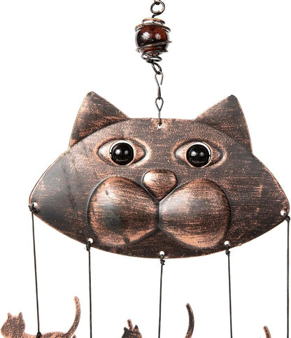 VP Home 20" H Fancy Cat Wind Chimes for Outside Unique Cat Memorial Windchime for Outdoor Decoration and Garden Decor Cat Chimes are for Women, Mom, Grandma, Unisex