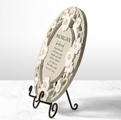 Let's Make Memories Personalized Memorial Garden Stone - Loved by All - Floral - Sympathy