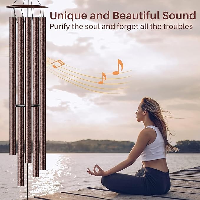 68” Large Wind Chimes for Outside Deep Tone, Bronze WindChimes for Women Mom Grandma, Memorial Sympathy Wind Chime for Loss of Loved One