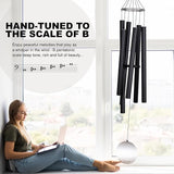 Extra Large Wind Chimes for Outside Deep Tone - 58'' Wind Chimes Outdoor Clearance, Deep Tone Chimes, Windchimes Outdoors, Memorial Wind Spinner, Sympathy Gift, Home Décor (Black)
