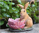 Sculpture Tabletop Outdoor,Outdoor,Simulationa Flowerpot Gardening Resin Animal Sculpture,Ornament,S Succulents Potted Balcony Terrace Lawn Decor Large Statue