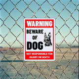 Beware of Dog Sign Doberman Metal Sign Warning Beware of Dog Signs for Fence Outdoor Farm Garden Gate Home Yard Decor 12x16 Inch