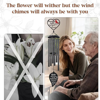 Memorial Gifts for Loss of Grandpa, 30" Sympathy Wind Chimes for Grandfather, Bereavement Condolences Remembrance Gift, Funeral in Memory of Grandpa, Windchimes for Outside
