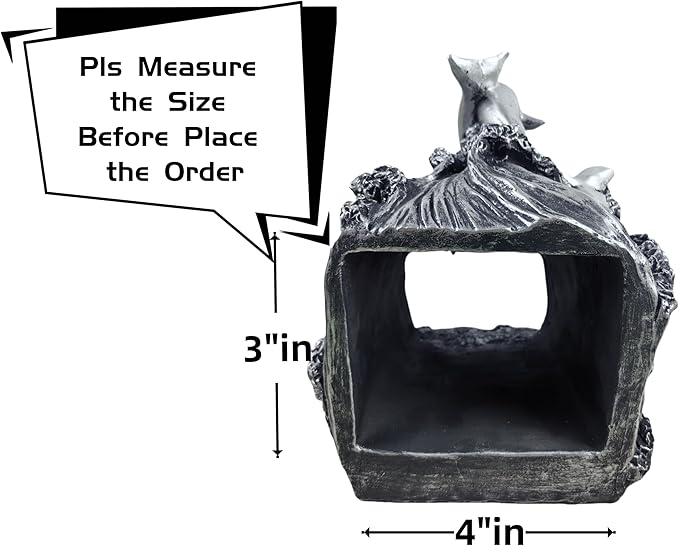 Dolphin Statue Gutter Diverter Rain,Deco Gutter Extension Downspout,Eco-Friendly Resin Sculpture Gutter Extender Diverter,Splash Block, Perfect Rain Gutter Downspout Extension for 3"x4" Downspouts
