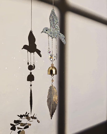 Sparkling Hummingbird Hanging Suncatchers for Windows Indoor Crystal Sun Catchers Bird Sunlight Prism