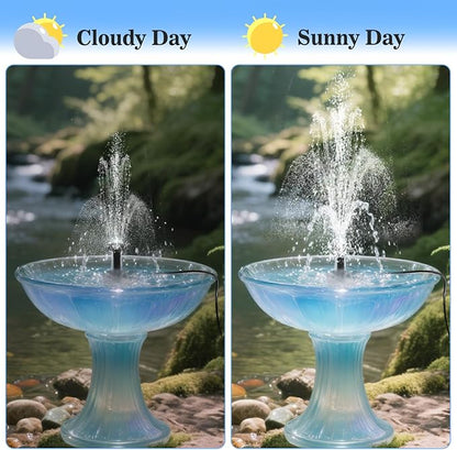 Solar Water Fountain for Bird Bath with Seperate Solar Panel 2W,Solar Fountain Pump for Pond,Water Feature Solar Water Pump