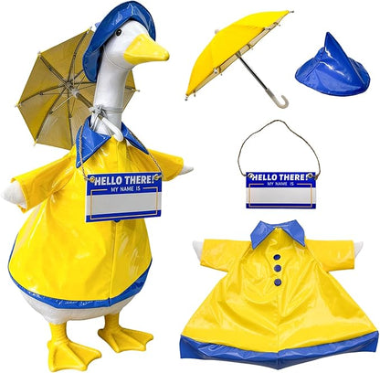 Independence Day Style Cute Outfit for 23-Inch Cement Goose – Outdoor Garden Yard Porch Decor
