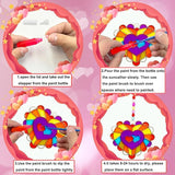 AUEKIV Valentines Suncatcher Crafts Kit 24sets Heart DIY Window Paint Art Suncatchers,Bear Sun Catchers for Valentine's Day Mother's Day Gift Exchange Classroom Art Project Party Favors