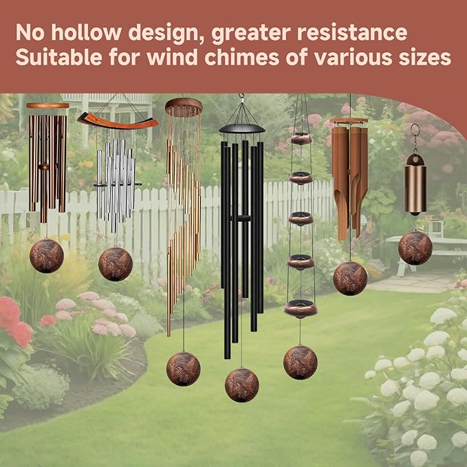 Replacement Wind Catcher, Circular Vintage Hummingbird Decor with 16.4FT Nylon Cord, 1MM Thick Metal Wind Chime Replacement Parts for Wind Chimes, Hanging Decoration Ornament for Garden, Patio, Tree