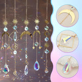 Crystal Suncatcher, 6 Pcs Sun Catchers for Indoor Windows Hanging Crystals Prism Rainbow Maker Ornaments for Garden Home Balcony Ceiling Cute Room Decor Wedding Party Gifts
