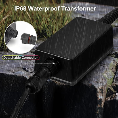 Pond Light with APP, 6W Frog Fountain Light led Underwater with 12V Transformer, IP68 Waterproof Underwater Pond Lights with 32FT Cable for Ponds Waterfall Fountain Water Feature, 1 SpotLights
