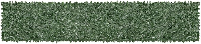 VEVOR Artificial Ivy Privacy Fence Screen, 39 x 198 in Faux Ivy Vine Leaf Hedges Fence, Greenery Privacy Fence with Mesh Cloth Backing, Green Wall Decoration for Outdoor Garden, Yard, Balcony