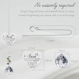 Memorial Crystal Suncatcher,Memorial Gifts for Loss of Son,Loss of Son Sympathy Gifts,Hanging Crystals Ornament for Window Rainbow Maker Prisms Home Decor Gift