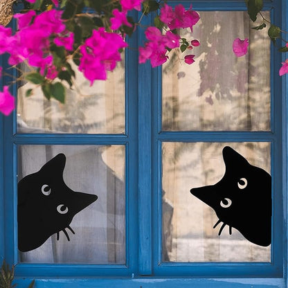 Whimsical Black Metal Cat Statues (Set of 3) - Outdoor Yard Art, Halloween Decor, and Purr-FECT Gift for Cat Lovers