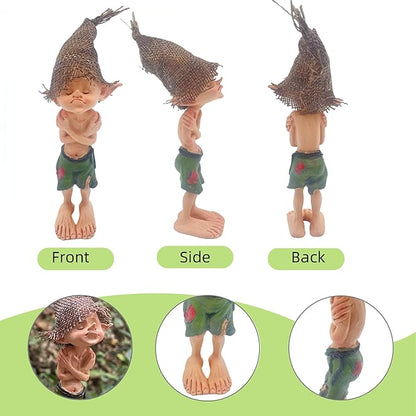 Elf Figurine Poor Pixie Statue – for Home Garden Patio Lawn Decor, Outdoor Elves Fairy Garden Bedroom Learning Room Decorations Friend Gift