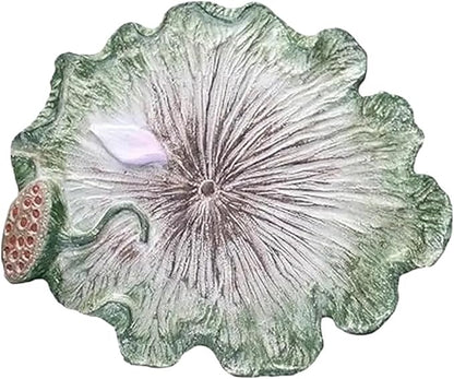 Garden Stepping Stone 5 Pcs Lotus Leaf Garden Path Stones Outdoor Decorative 3D Stepping Stone Patio Yard Ornaments