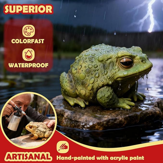 Sunthus Frog Toad Sculptures Garden Statues Yard Art Resin Decorations Outdoor Garden Decor