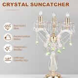 M METERXITY 20-Pack Crystal Ball Prisms, 24mm/0.94 Inch Chandelier Pendant Maker Hanging Crystals Chandelier Prisms for Home/Windows/Garden/DIY Decoration[Apple Green]