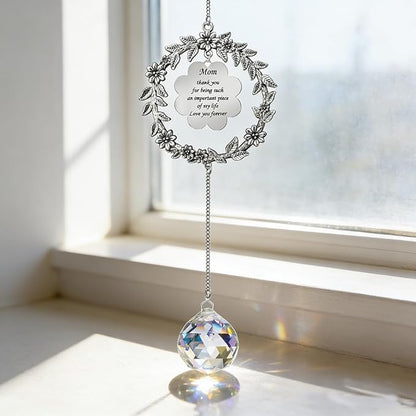 Thank You Gifts for Mom,Suncatcher Birthday from Daughter Son, Sun Catcher Gifts for Christmas Birthday Mothers Day Thanksgiving (Mom)