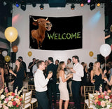Cattle Welcome Flag 2X3FT, Farm House Flags, Cow Meme Banner,Both Sides Printed, Men Women Banner,Vibrant Colors, Double Stitched with 2 Brass Grommets, Bar Garden Street Decoration, GYM, Office Decor,Indoor Outdoor Use,Gifts. (Cattle, 2x3ft)