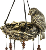 Bwinka QUTE Birds Wind Chime 12 Pieces Bronze Bells Wind Chimes for Garden, Yard, Patio and Home Decor with Hook