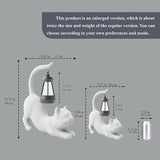 Elephant/Cat Sculpture Lantern Decor - Outdoor Lanterns&Indoor Statue Decorations for Garden,Yard,Porch,Home,Balcony - Gifts for Birthdays,Christmas,Children,Friends,Family,Mom,Women (DW - Tail)