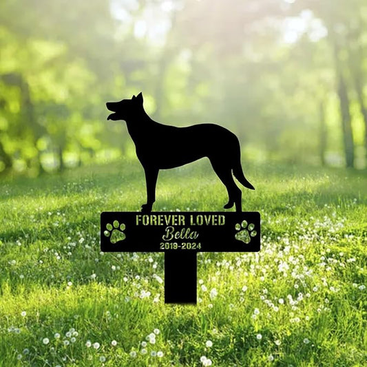 Custom Beauceron Metal Memorial Garden Stake Personalized Pet Grave Marker Name Sign Remembrance Stake Decor Sympathy Dog Loss,Outdoor Statues for Yard Garden Lawn Patio Pathway Grave Ornament.