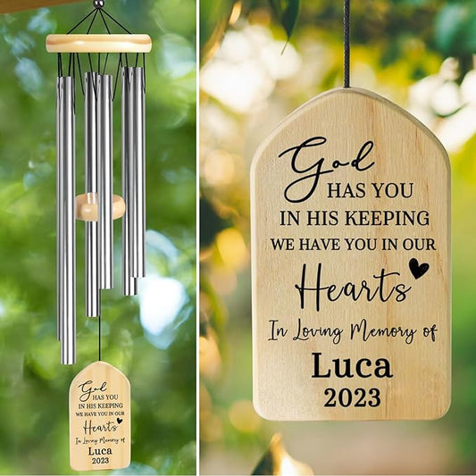 Sympathy Wind Chimes - Sympathy Memorial Bereavement Funeral Condolence Gifts for Loss of Loved One, Father, Mother, Husband, Son, Brother, Sister - in Loving Memory Gifts
