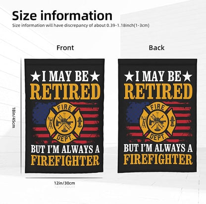 Firefighter Flag Garden Flag Double Sided Vertical 12×18 Inch Banners Double Sided For Lawn Patio Yard Garden Home Outdoor Decor -1