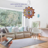 Fonmy Mandala Wind Spinner Lucky Star Worth Gift Indoor Outdoor Garden Decoration Crafts Ornaments 12 inch Multi Color Stainless Steel Wind Spinners