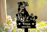 Personalized Border Collie Dog Memorial Grave Marker, Custom Dog Metal Stake, Remembrance Sign, Yard Art, Outdoor Lawn Sign, Pet Loss Gift