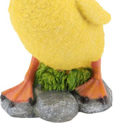 Cute Statues Resin Duck Figurine Furry Ducks True Colors Garden Statue Anti Fading Backyard Decor(Yellow)