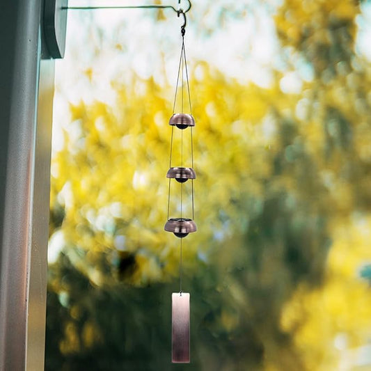 Temple Bells Wind Chimes Large,Red Copper Peace Memorial WindChimes Outdoors,Fengs Shui Japanese Wind Bells for Outside,Sympathy Chime Gift for Mom/Someone Who Loves Peace,Energy Garden Wind Bell