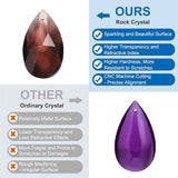 PATIKIL Teardrop Crystal Chandelier, 6 Pack 120mm Length Prisms Part Dark Brown