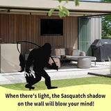 2025 Funny Bigfoot Garden Stake Metal Sign Art Yard Animal Decoration, Various Metal Sasquatch Black Big Foot Sculpture Outdoor Silhouette Statues for Garden Yard Patio Lawn (Fishing)
