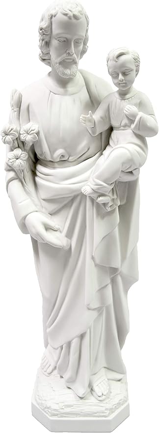 Vittoria Collection 25.5 Inch Saint St Joseph with Child Italian Statue Sculpture Figurine Made in Italy Indoor Outdoor